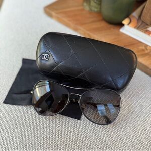 Chanel Polarized Pilot Aviator Glasses 4227-Q